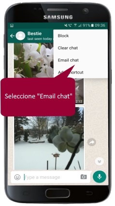 WhatsApp Android export chat