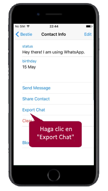WhatsApp iPhone export chat